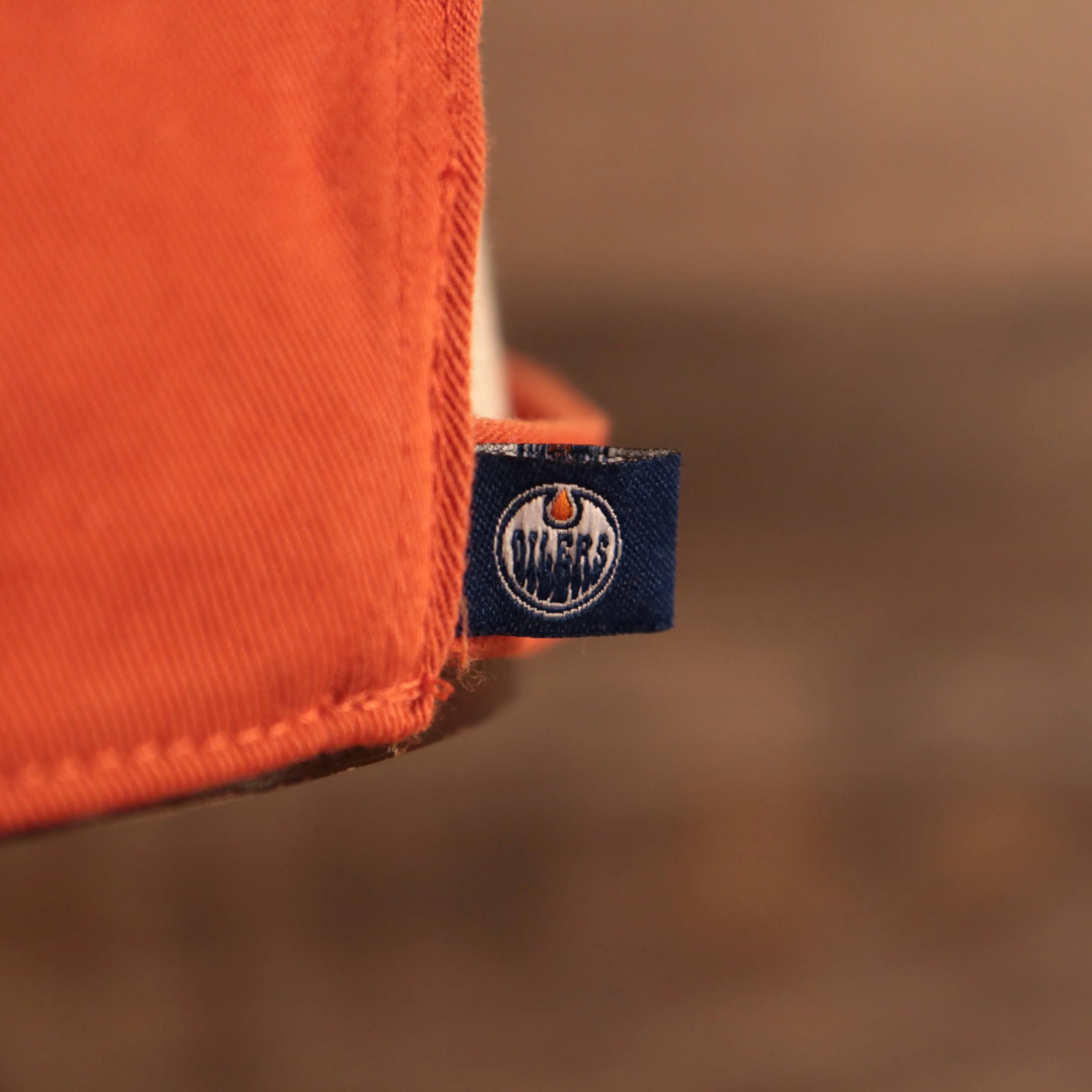 47 BRAND | EDMONTON OILERS | OILERS CIRCLE PATCH FRONT | DAD HAT | CLEAN UP | ORANGE | OSFM