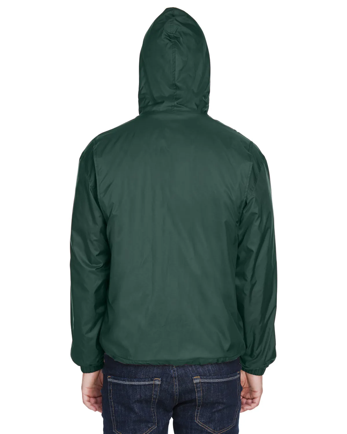 8915 UltraClub® Adult Nylon Fleece-Lined Hooded Jacket  SKU: 8915