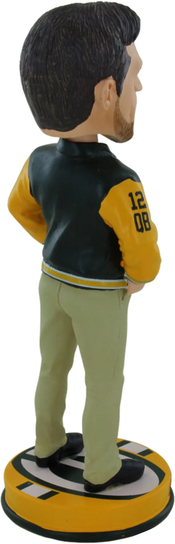 Aaron Rodgers Green Bay Packers Varsity Jacket Bobblehead