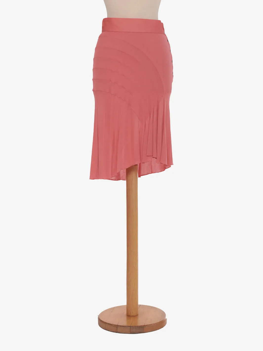 Alaa Salmon Skirt with Ruffles