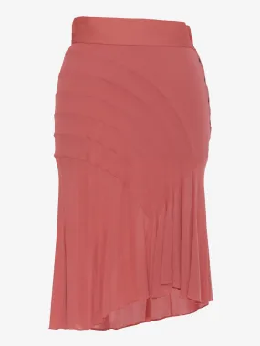 Alaa Salmon Skirt with Ruffles