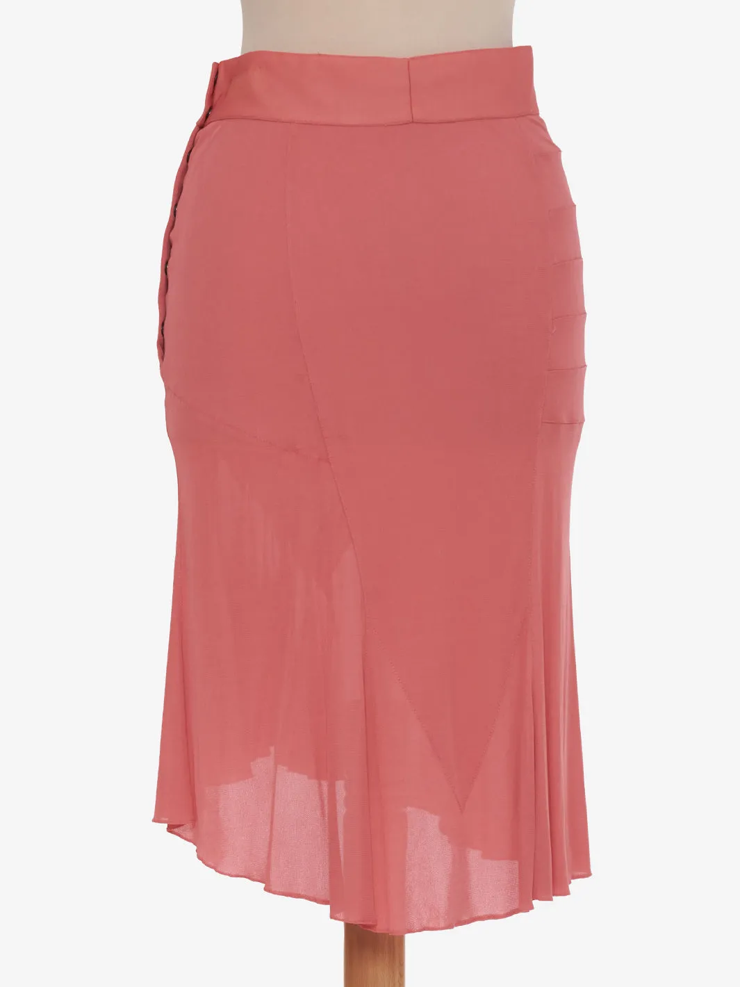 Alaa Salmon Skirt with Ruffles