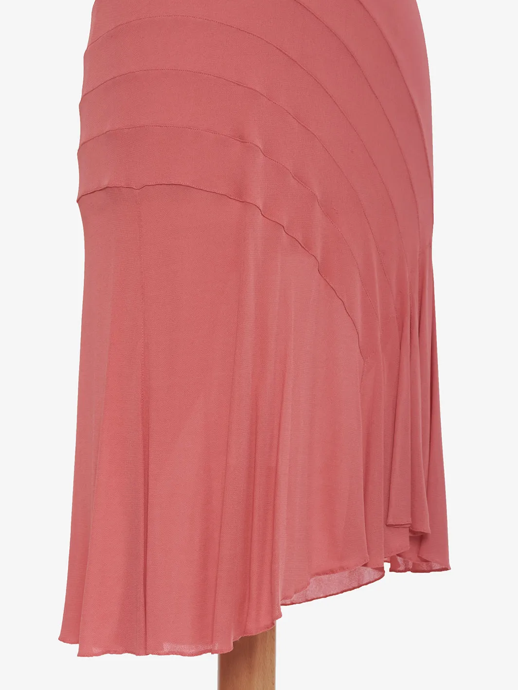 Alaa Salmon Skirt with Ruffles