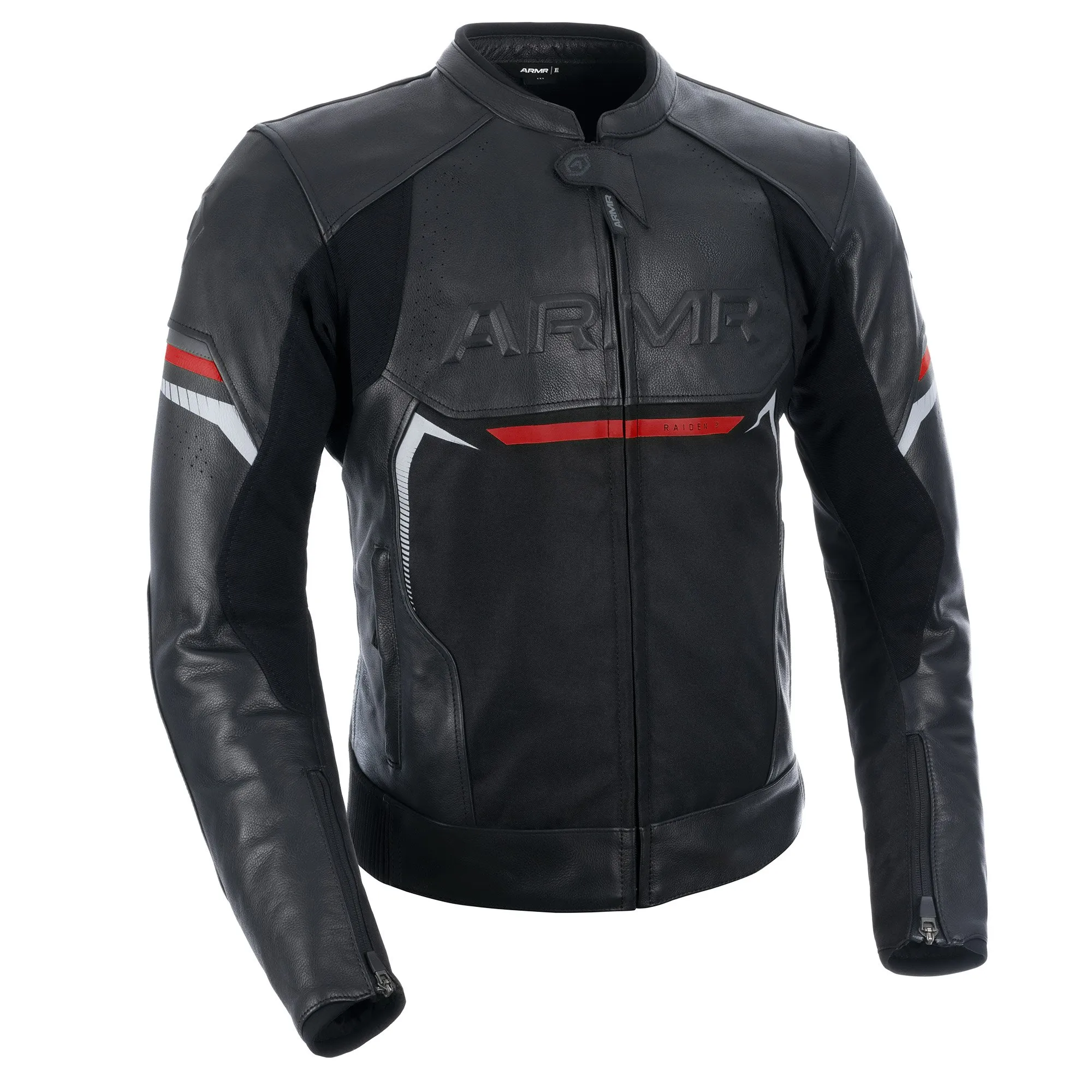 ARMR Raiden 3.0 Leather Jacket - Black/Red