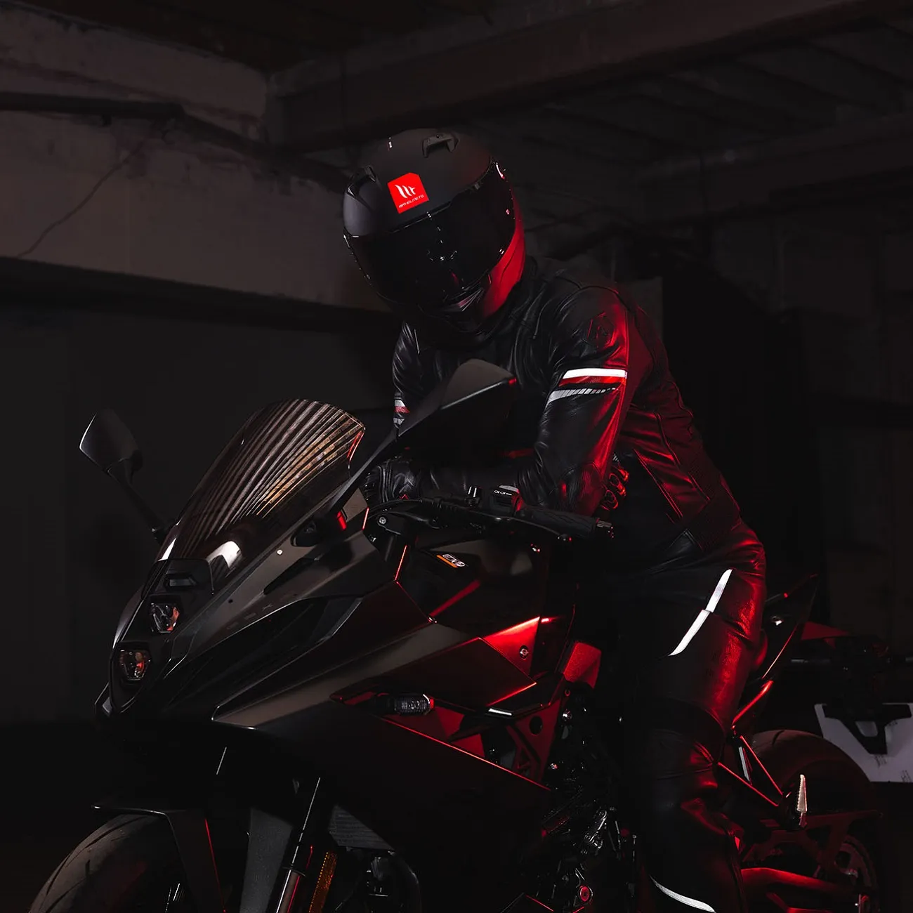 ARMR Raiden 3.0 Leather Jacket - Black/Red