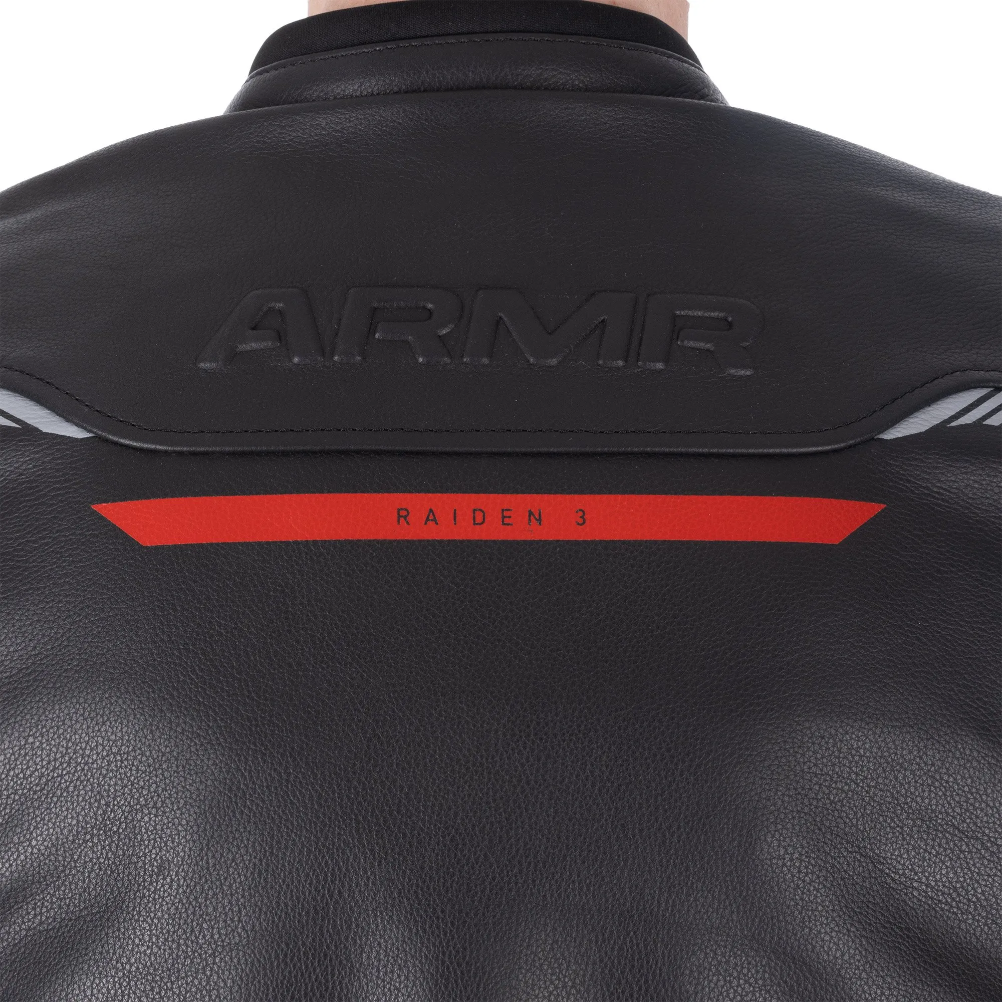 ARMR Raiden 3.0 Leather Jacket - Black/Red