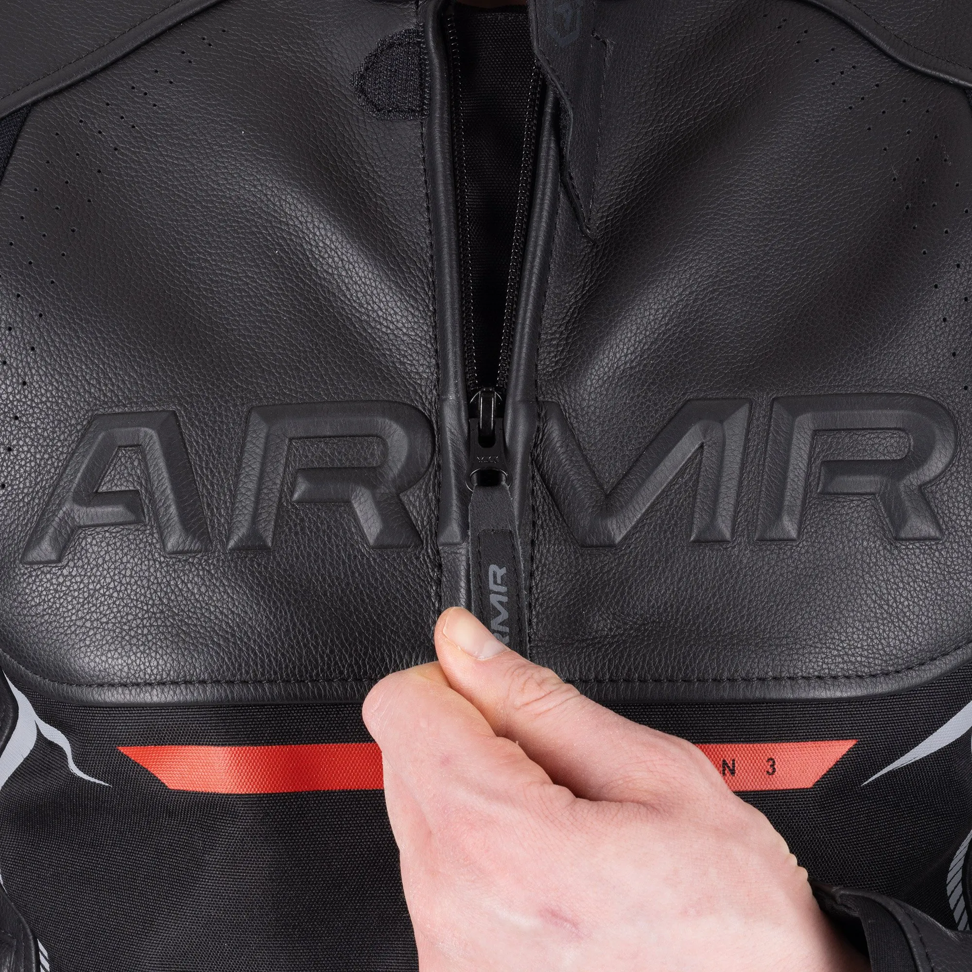 ARMR Raiden 3.0 Leather Jacket - Black/Red