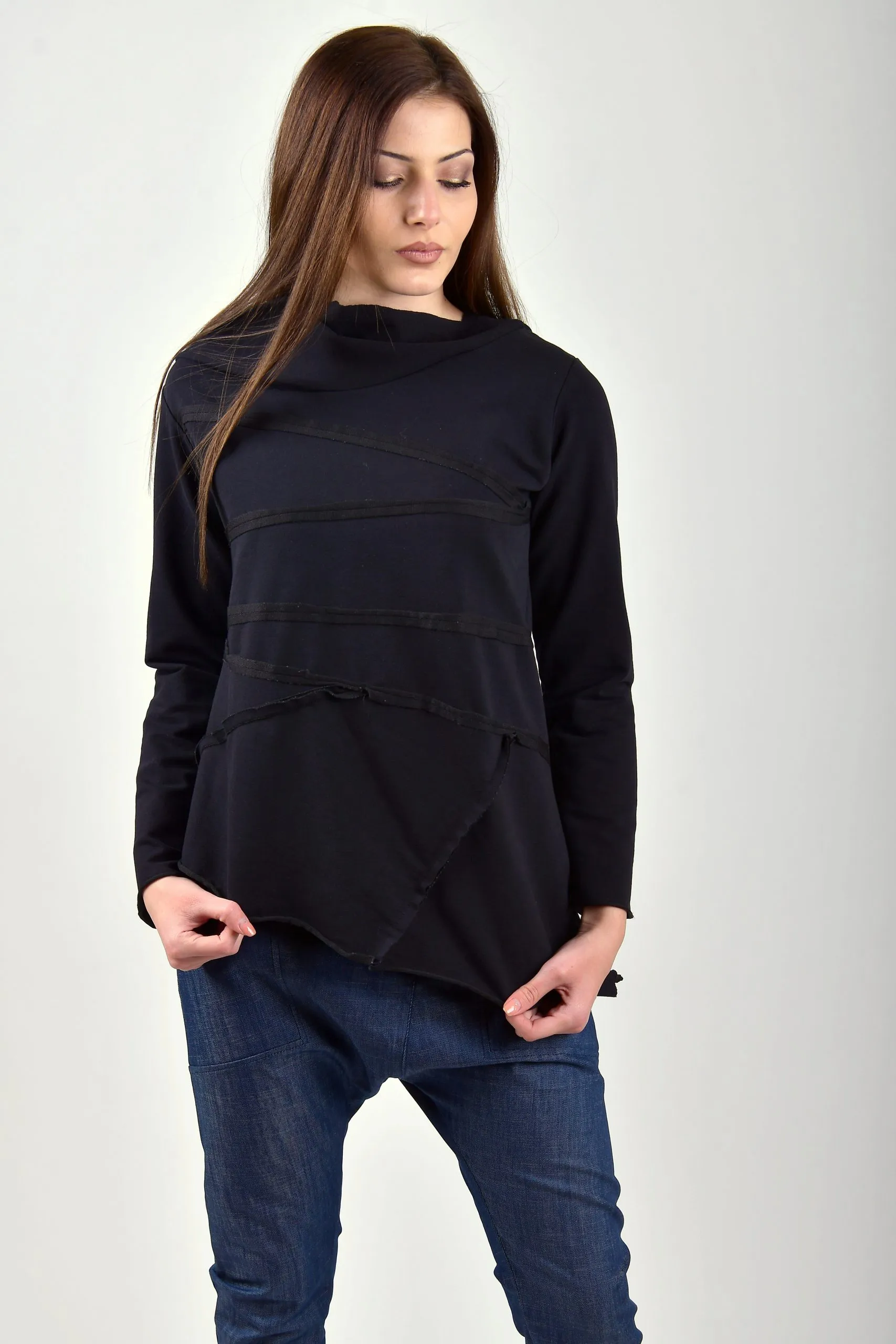 Asymmetric women sweatshirt