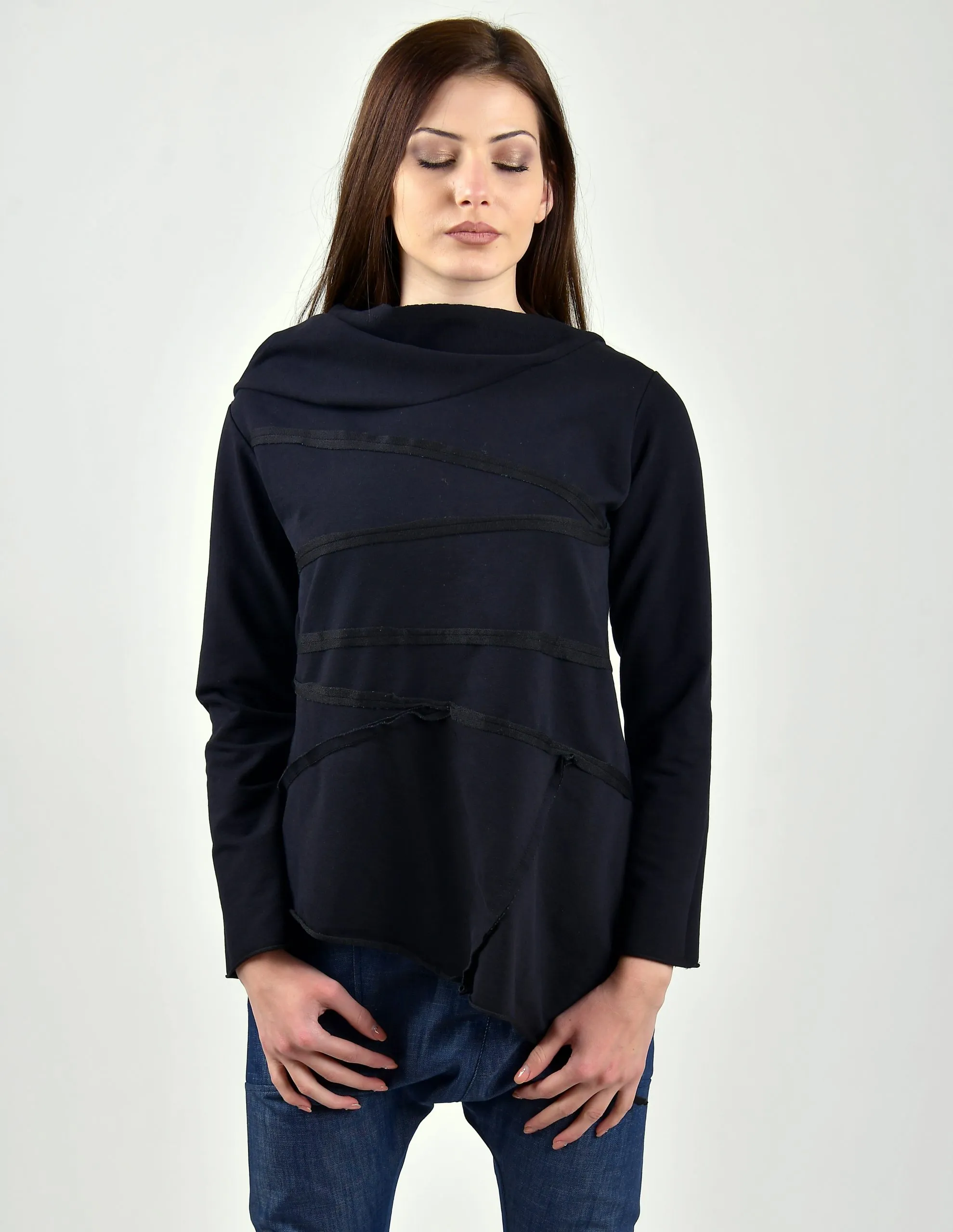 Asymmetric women sweatshirt