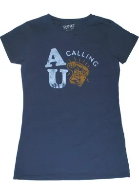 Auburn Tigers Gear Co.ed Women Navy AU Calling Short Sleeve T-Shirt (S)