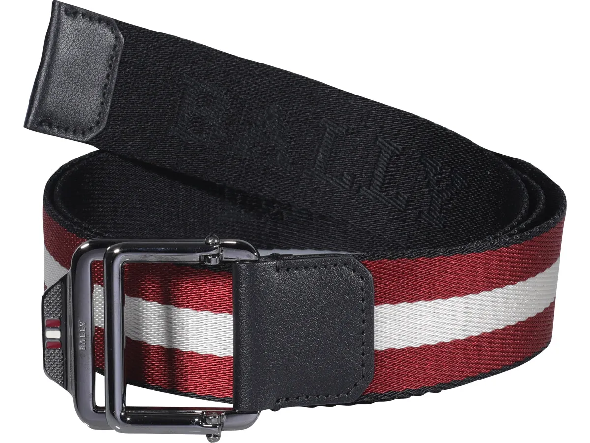 Bally Striped Reversible Buckle Belt