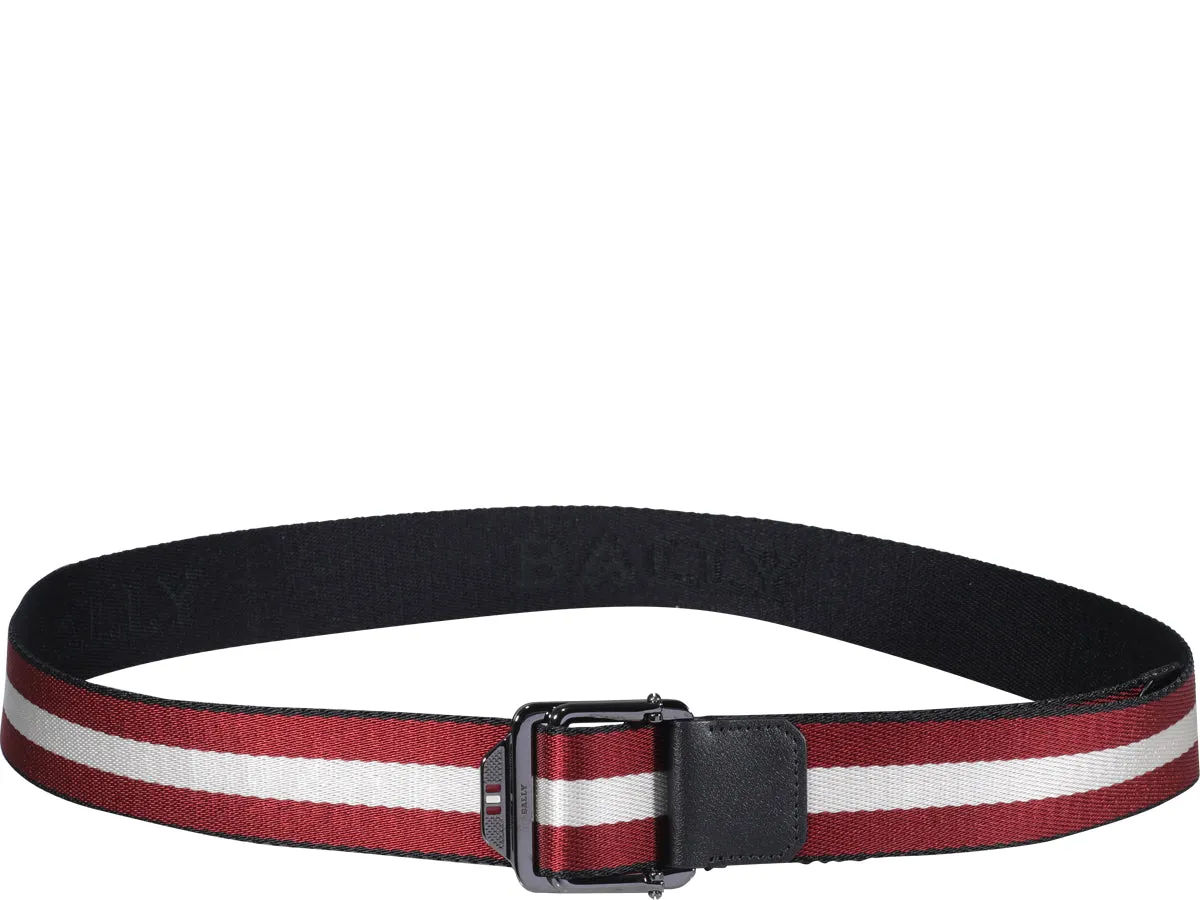 Bally Striped Reversible Buckle Belt