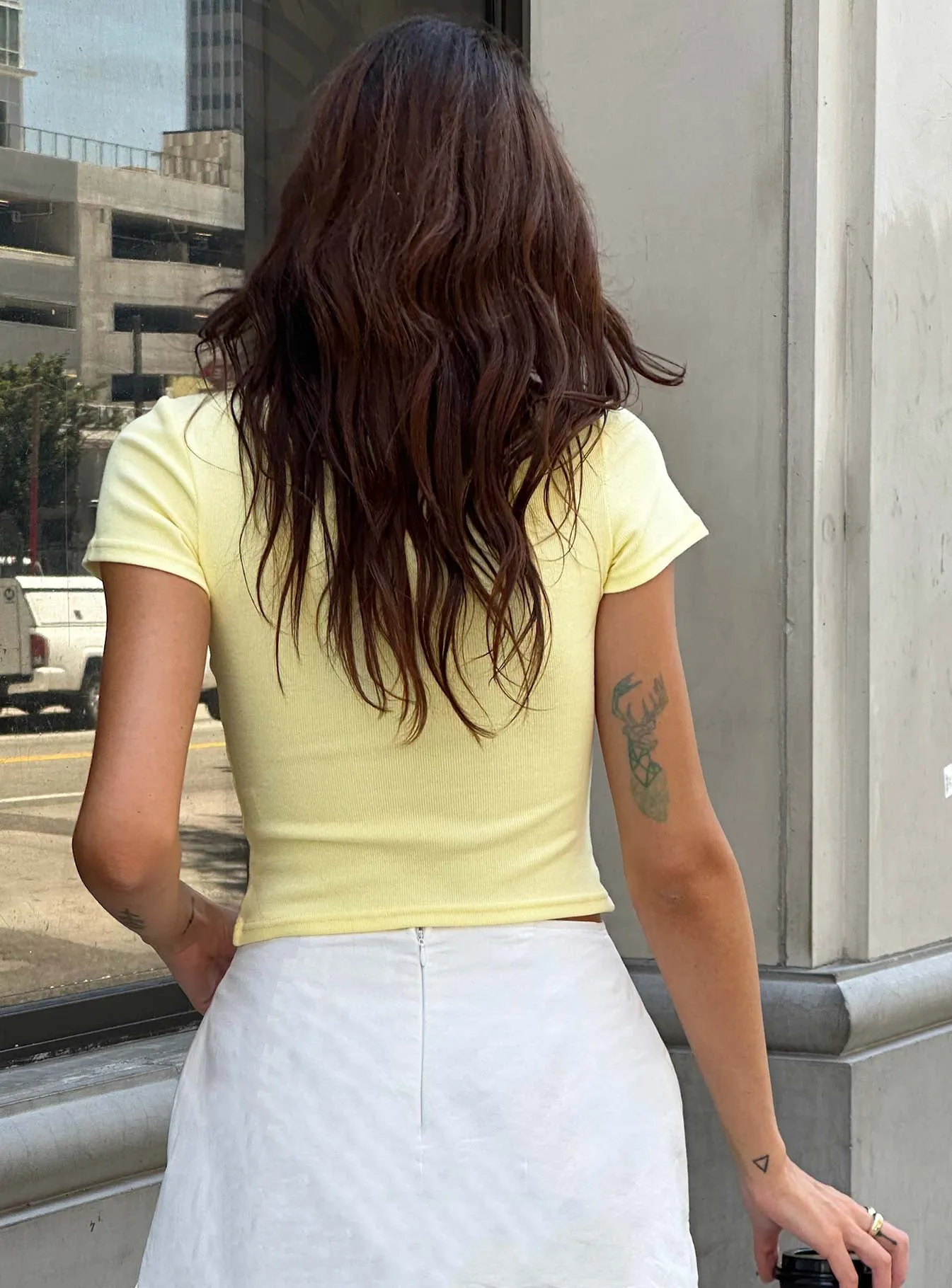 Baseline Rib Tee Yellow