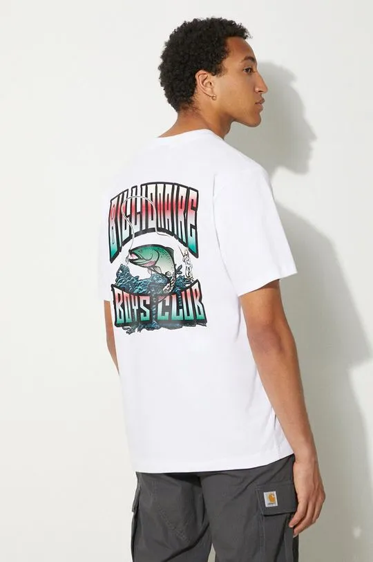 Billionaire Boys Club cotton t-shirt Big Catch men’s white color with a print B24246