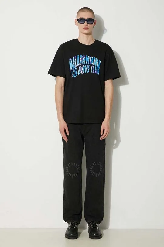 Billionaire Boys Club cotton t-shirt Camo Arch Logo men’s black color with a print B24241