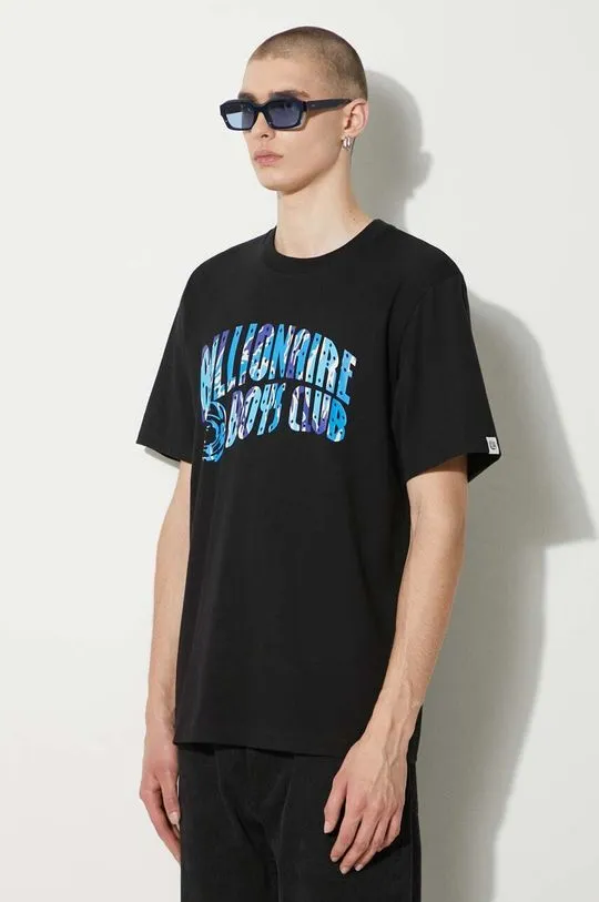 Billionaire Boys Club cotton t-shirt Camo Arch Logo men’s black color with a print B24241