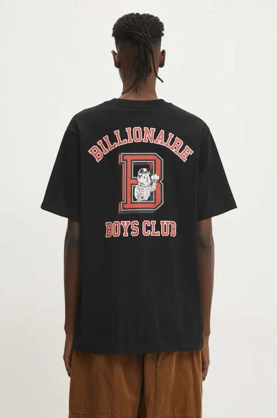 Billionaire Boys Club cotton t-shirt College men’s black color with a print B24352