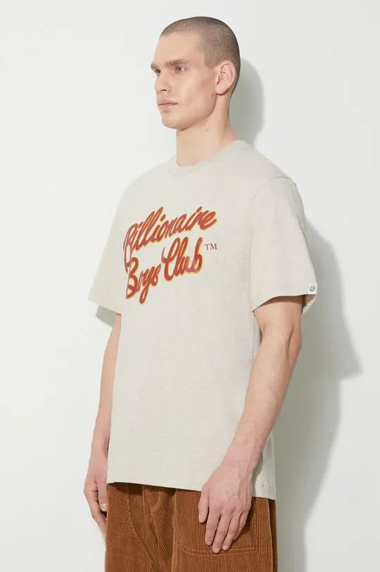 Billionaire Boys Club cotton t-shirt Script Logo men’s gray color B24134