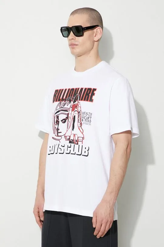 Billionaire Boys Club cotton t-shirt Space Program men’s white color B24139