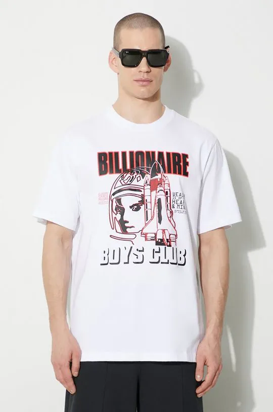 Billionaire Boys Club cotton t-shirt Space Program men’s white color B24139