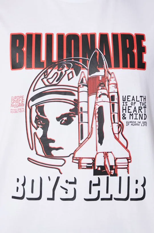 Billionaire Boys Club cotton t-shirt Space Program men’s white color B24139