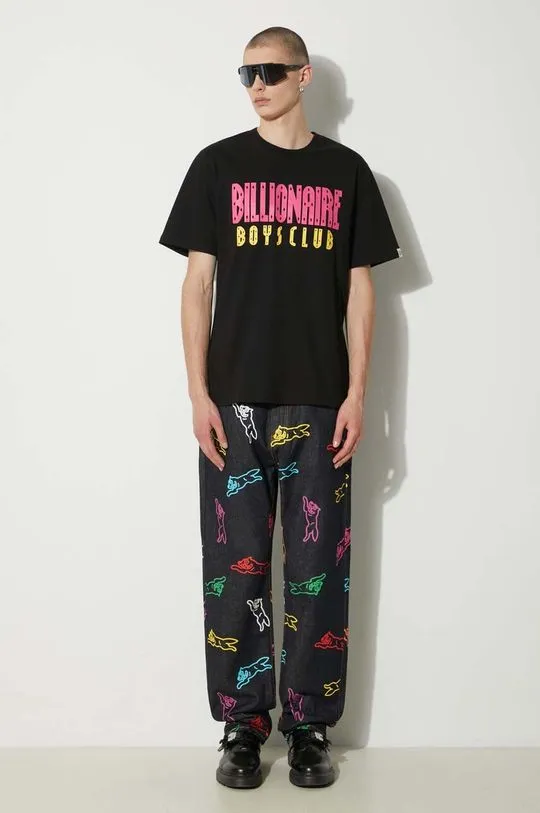 Billionaire Boys Club cotton t-shirt Straight Logo men’s black color with a print B24243