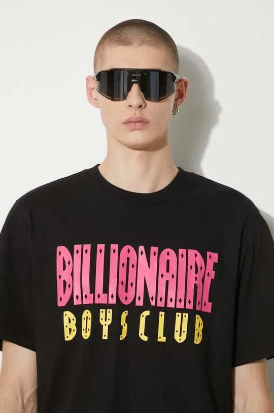 Billionaire Boys Club cotton t-shirt Straight Logo men’s black color with a print B24243