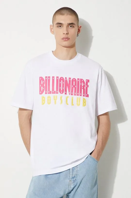 Billionaire Boys Club cotton t-shirt Straight Logo men’s white color with a print B24243