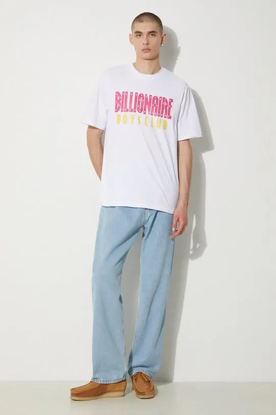 Billionaire Boys Club cotton t-shirt Straight Logo men’s white color with a print B24243