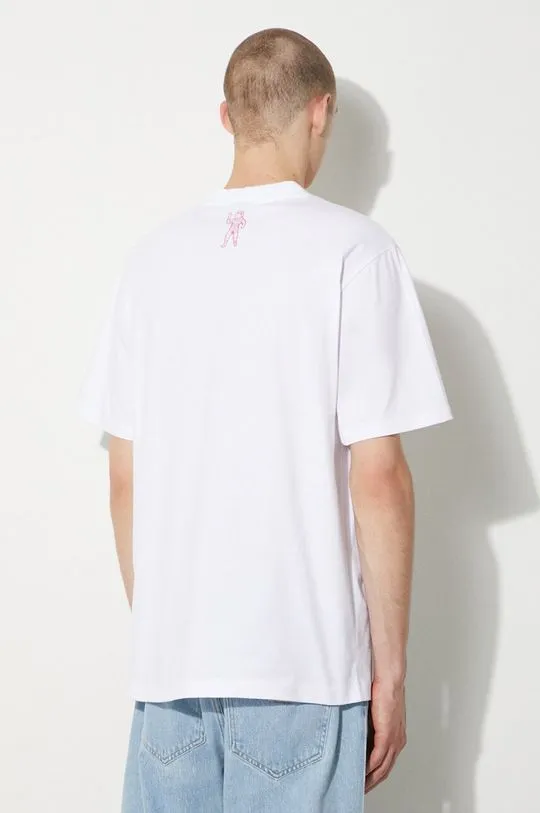 Billionaire Boys Club cotton t-shirt Straight Logo men’s white color with a print B24243