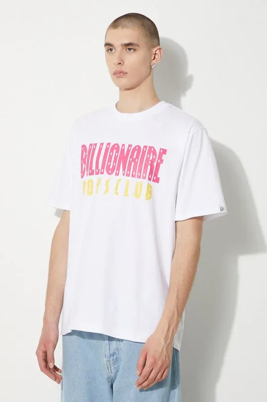 Billionaire Boys Club cotton t-shirt Straight Logo men’s white color with a print B24243