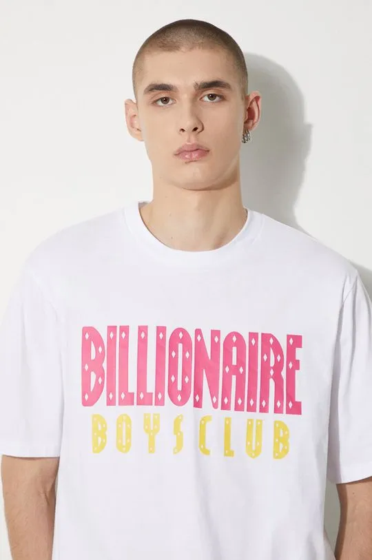 Billionaire Boys Club cotton t-shirt Straight Logo men’s white color with a print B24243