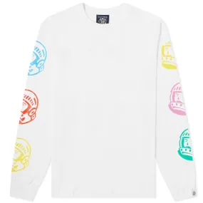 Billionaire Boys Club Long Sleeve Repeat Astro T-ShirtWhite