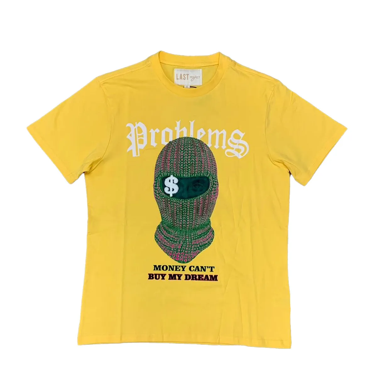 BKYS Mens Problems Crew Neck T-Shirt LP203 Banana