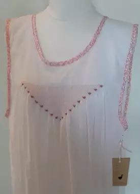 Blue Goose Handsmocked NIghtie - Pink Liberty Bias