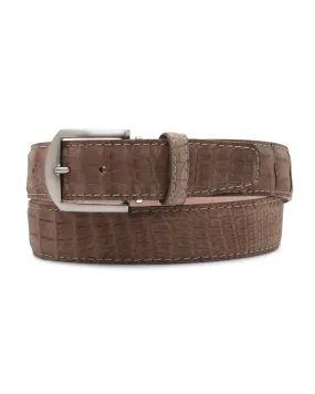 Buffed Alligator Belt in Fawn