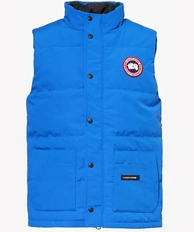 Canada Goose Mens Royal Pbi Blue Freestyle Crew patch-pockets relaxed-fit woven-blend down vest