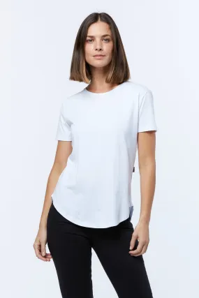 CASA AMUK - SADDLE HEM TEE - WHITE