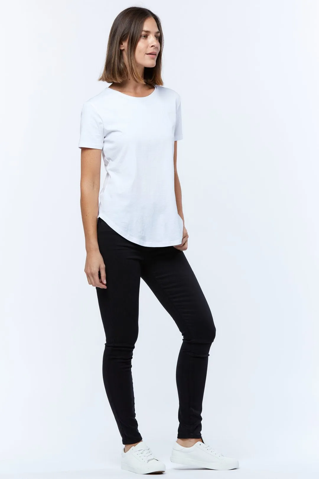 CASA AMUK - SADDLE HEM TEE - WHITE