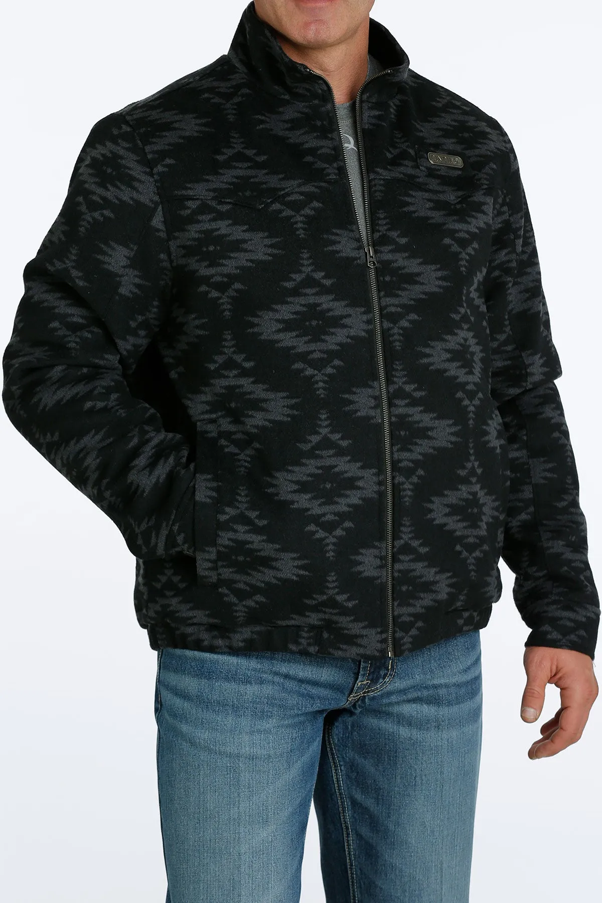 Cinch Men's Concealed Carry Bonded Wooly Jacket in Black