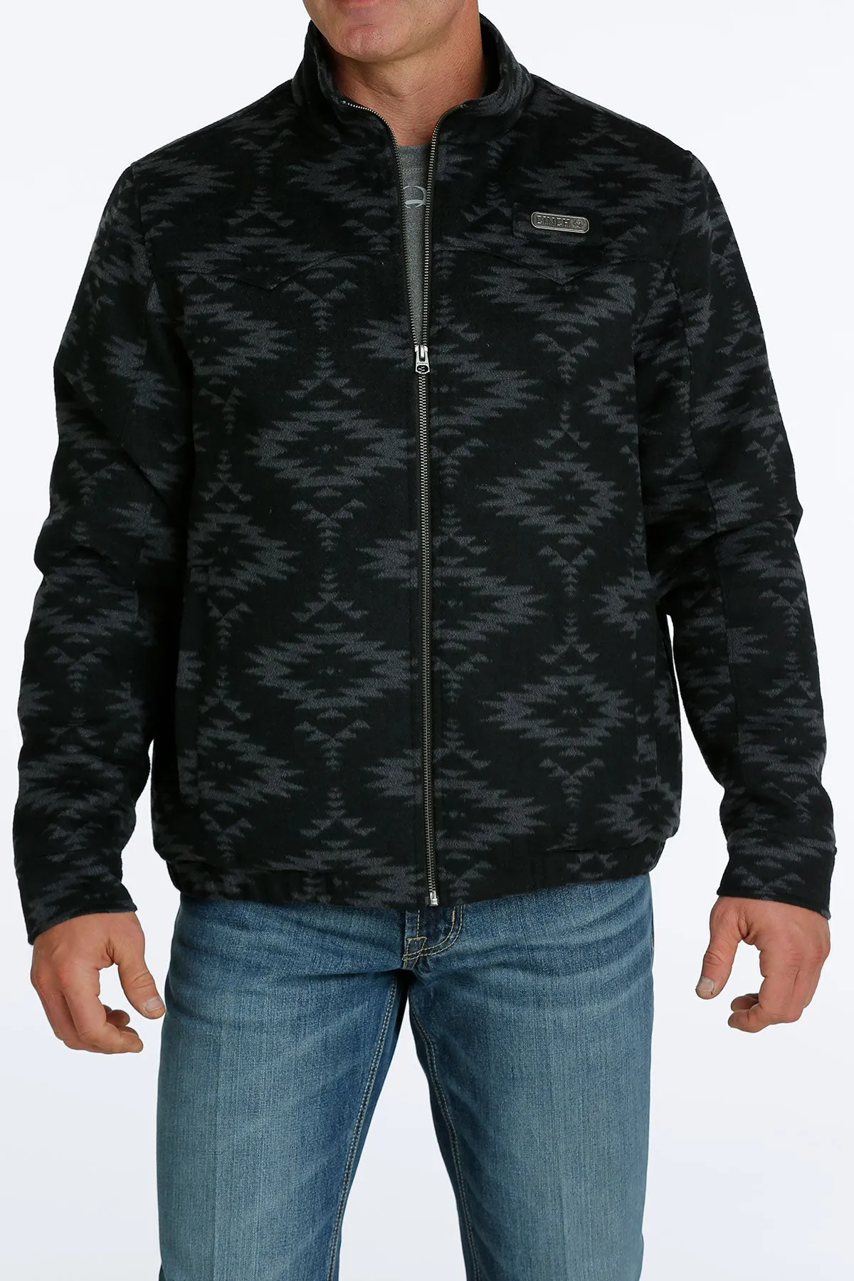 Cinch Men's Concealed Carry Bonded Wooly Jacket in Black