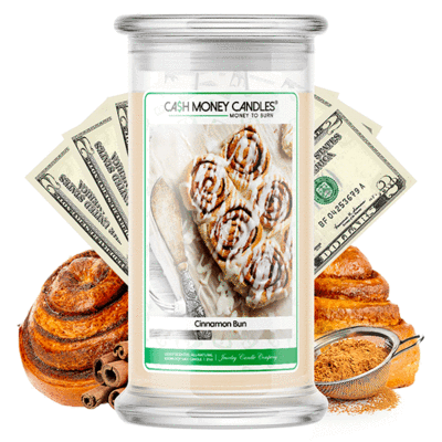 Cinnamon Bun Cash Money Candles Made in USA