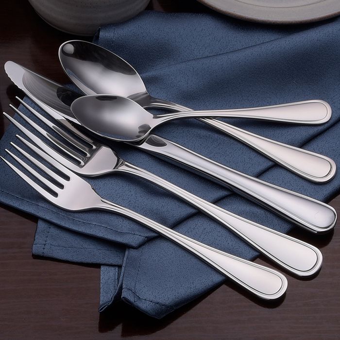 Classic Rim Stainless Flatware 20 Piece Set Made in USA