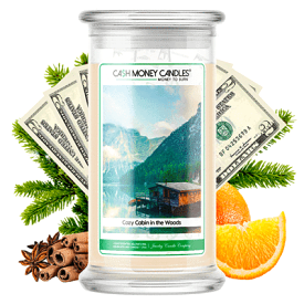 Cozy Cabin Cash Money Candles Made in USA