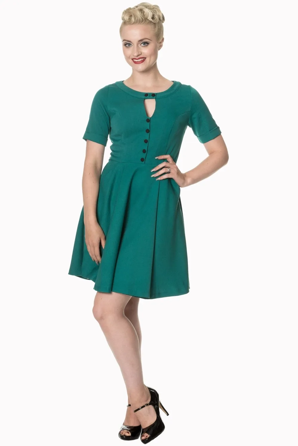 DONT BE LATE DATE SWING DRESS