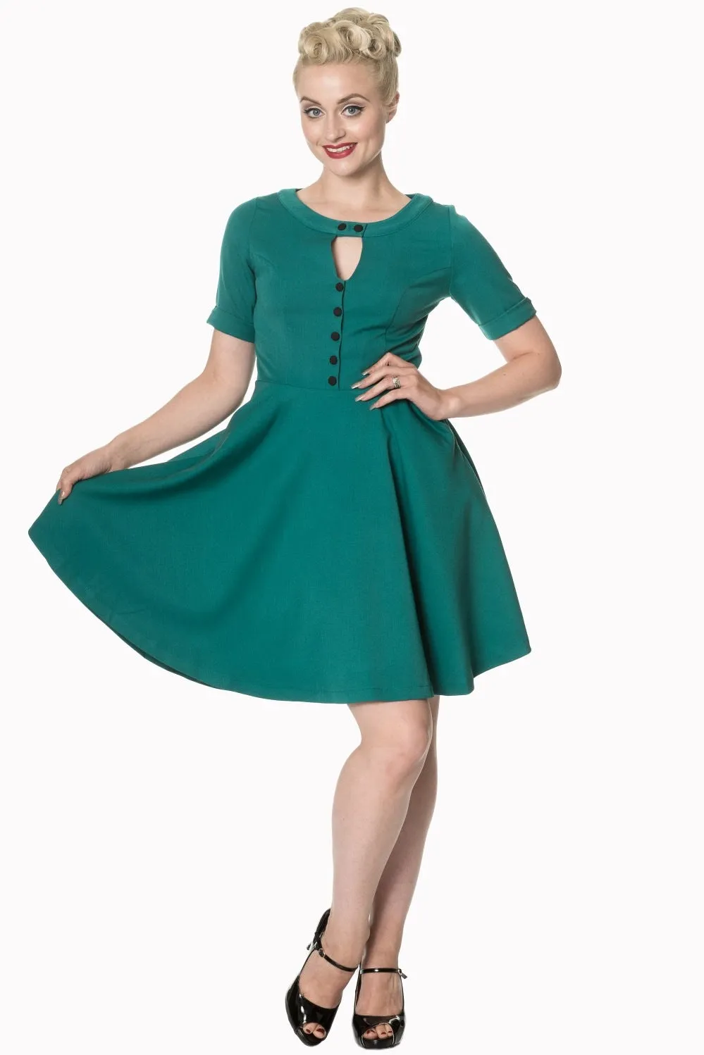 DONT BE LATE DATE SWING DRESS