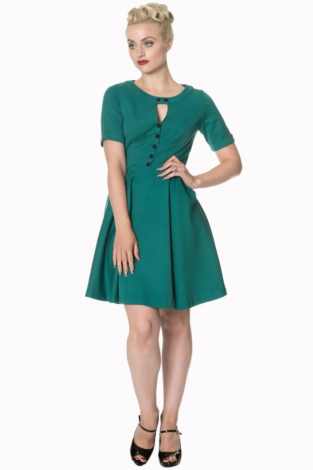 DONT BE LATE DATE SWING DRESS