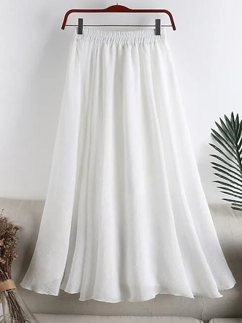 Effortless Elegance: Versatile Pleated Long Skirt