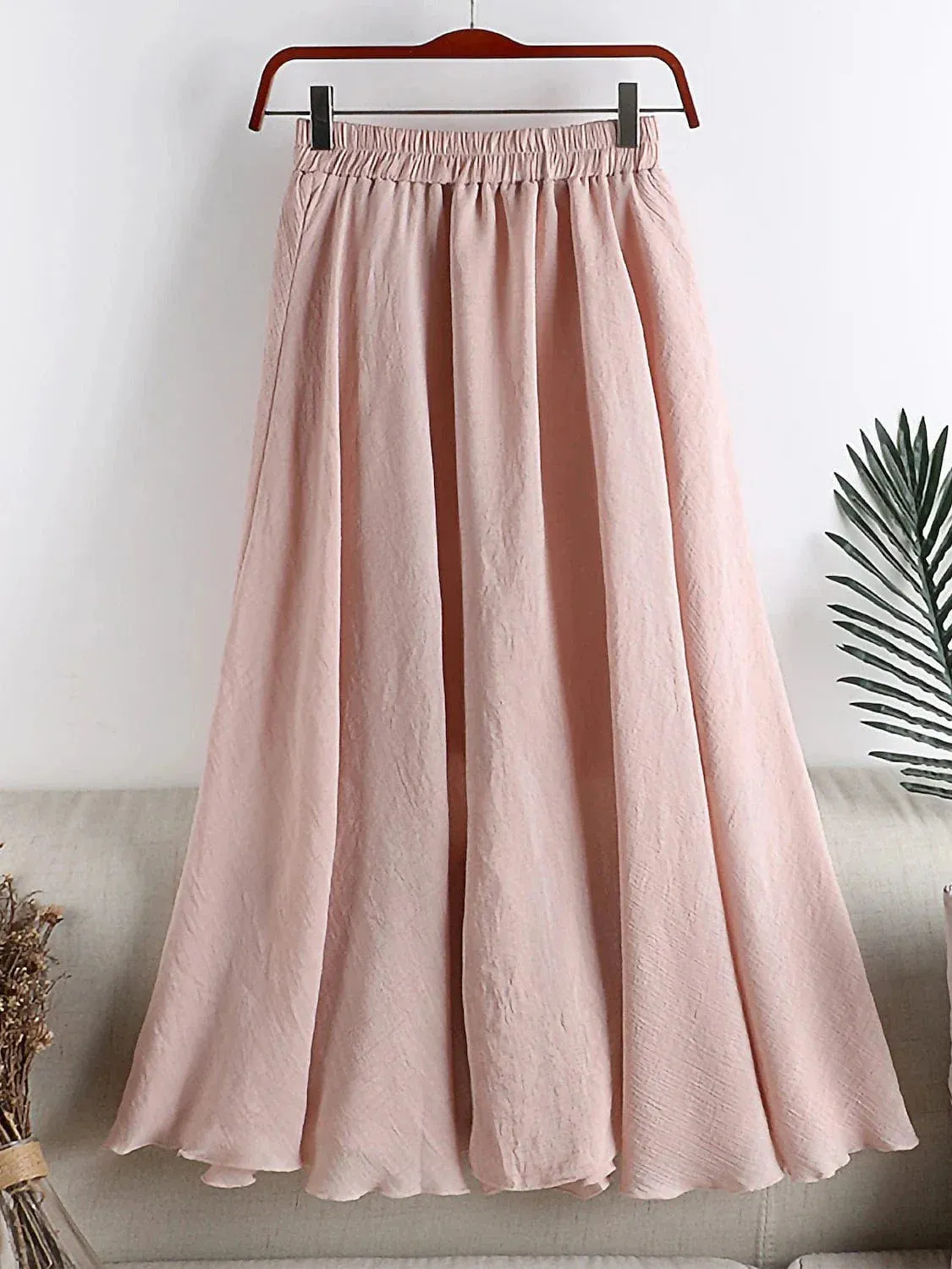 Effortless Elegance: Versatile Pleated Long Skirt