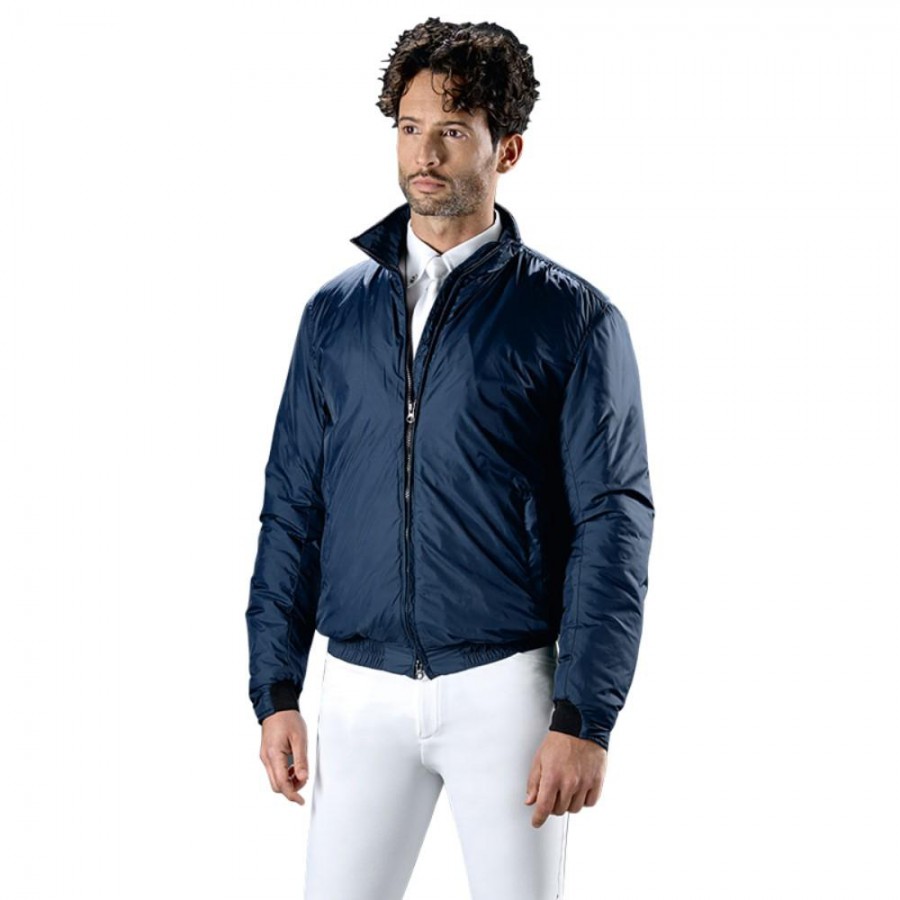 Equiline Westgate unisex bomber jacket Navy